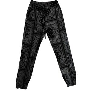 American Bazi Bandana Jeans Unisex Elastic Waistband Size Md. Y2K Streetwear